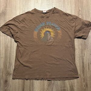 American Eagle Outfitters Brown Graphic Pink Floyd Band Tee Size L/XL Oversized